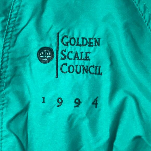 Putnam Investments Golden Scale Council 1994 Jacket Windbreaker Green Financial - Picture 3 of 7